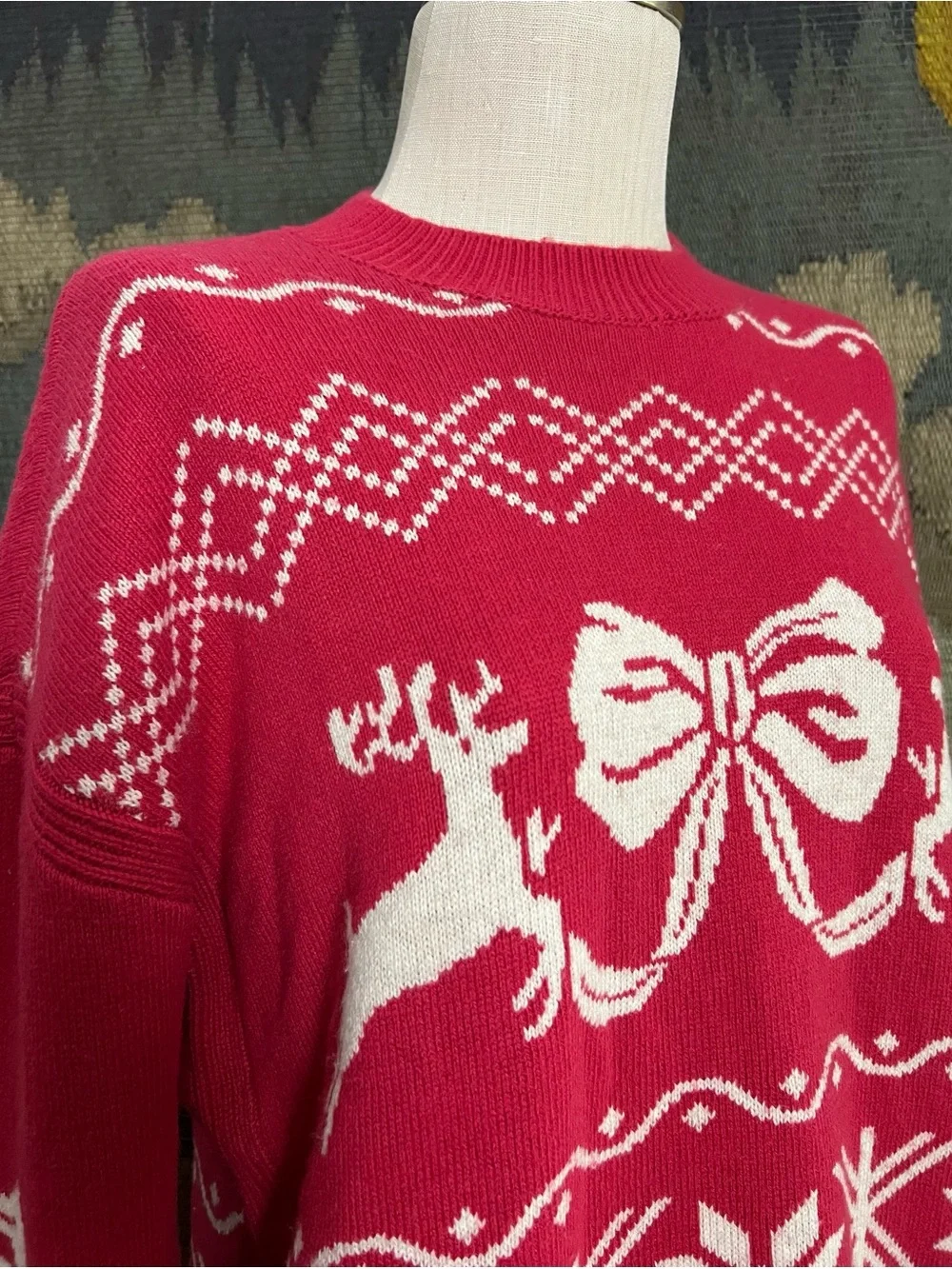 Anthropologie Oversized Reindeer Sweater XXS